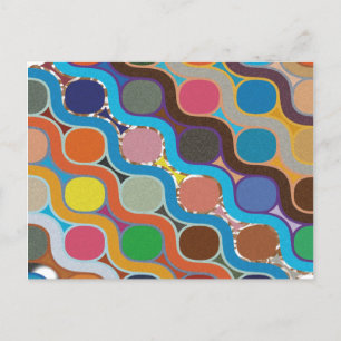 Geometrisch patroon met uniek gepositioneerd kleur feestdagenkaart