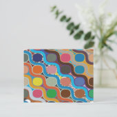 Geometrisch patroon met uniek gepositioneerd kleur feestdagenkaart (Staand voorkant)