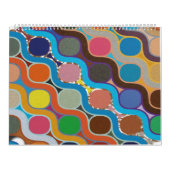 Geometrisch patroon met uniek gepositioneerd kleur kalender (Hoes)