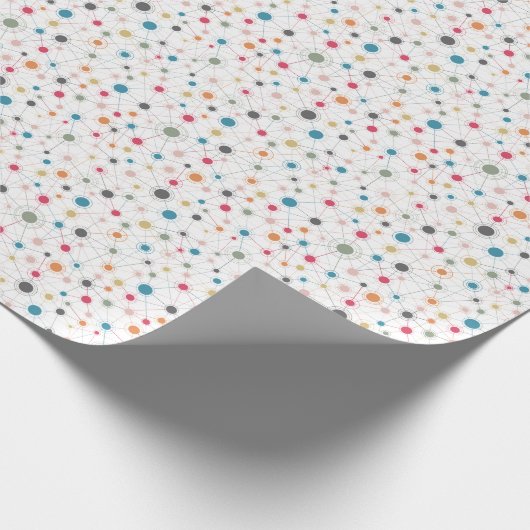 Geometrisch patroon met veelkleurige stippen cadeaupapier (Hoek)