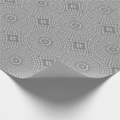 Geometrisch patroon met witte diamanten cadeaupapier (Hoek)