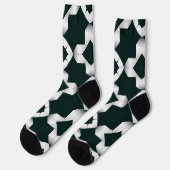 Geometrisch patroon met witte kruisen sokken (Links)