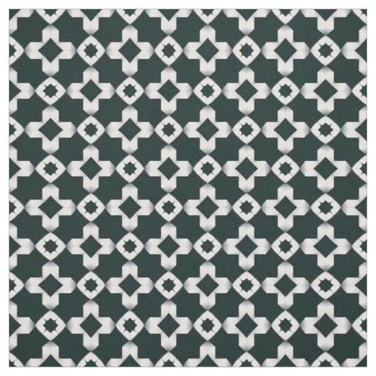 Geometrisch patroon met witte kruizen stof (Swatch)