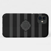 Geometrisch patroon met zwarte en donkere grijze s Case-Mate iPhone case (Achterkant (horizontaal))