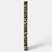 Geometrisch patroon met zwarte en gouden tribaal samsung galaxy hoesje (Linkerkant)