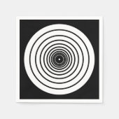 Geometrisch patroon met zwarte en witte cirkel mod servet (Voorkant)
