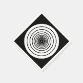 Geometrisch patroon met zwarte en witte cirkel mod servet (Hoek)