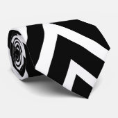Geometrisch patroon met zwarte en witte diamant stropdas (Opgerold)