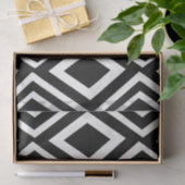 Geometrisch patroon met zwarte en witte diamant tissuepapier (Geschenk)