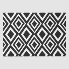 Geometrisch patroon met zwarte en witte diamant tissuepapier