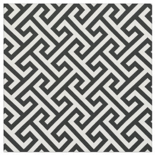 Geometrisch patroon met zwarte en witte grijze sle stof