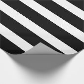 Geometrisch patroon met zwarte en witte strepen cadeaupapier (Hoek)