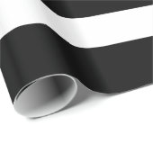 Geometrisch patroon met zwarte en witte strepen cadeaupapier (Rol Hoek)