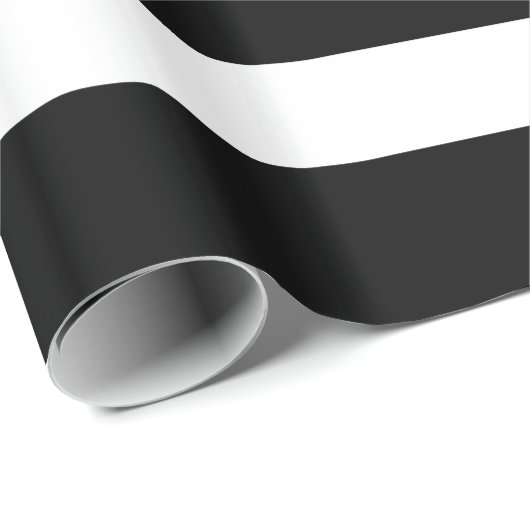 Geometrisch patroon met zwarte en witte strepen cadeaupapier (Rol Hoek)