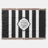 Geometrisch patroon met zwarte en witte strepen deken (Voorkant)