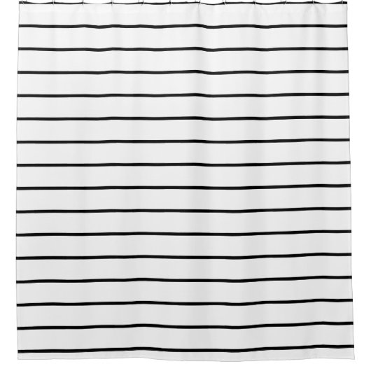 Geometrisch patroon met zwarte en witte strepen douchegordijn (Voorkant)