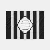 Geometrisch patroon met zwarte en witte strepen fleece deken (Voorkant (Horizontaal))