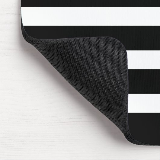 Geometrisch patroon met zwarte en witte strepen muismat (Hoek)