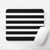 Geometrisch patroon met zwarte en witte strepen muismat (Met muis)