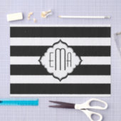 Geometrisch patroon met zwarte en witte strepen tissuepapier (Craft)