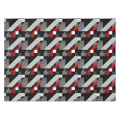 Geometrisch patroon met zwarte tinten en rode kleu tafelkleed (Voorkant (Horizontaal))