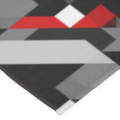 Geometrisch patroon met zwarte tinten en rode kleu tafelkleed (Gekanteld)