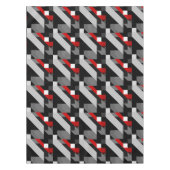 Geometrisch patroon met zwarte tinten en rode kleu tafelkleed (Voorkant)