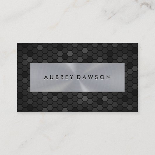 Geometrisch patroon | Metalen banner Visitekaartje (Voorkant)