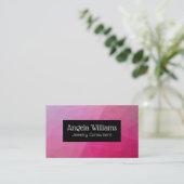 Geometrisch patroon | Metallic Shimmer Visitekaartje (Staand voorkant)