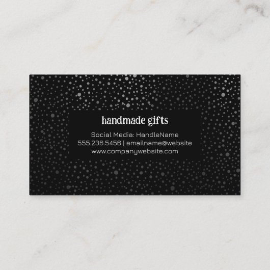 Geometrisch patroon | Metallic Shimmer Visitekaartje (Achterkant)