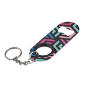 Geometrisch patroon mini flessenopener (Voorkant Gekanteld)