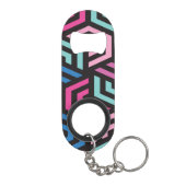 Geometrisch patroon mini flessenopener (Achterkant)