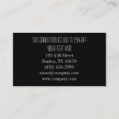 Geometrisch Patroon Mode Zwart-wit Chevron Visitekaartje (Achterkant)