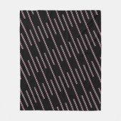 Geometrisch patroon Modern Roze Zwart Fleece Deken (Voorkant)