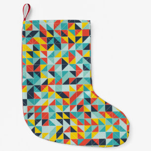 Geometrisch patroon. Mozaïekkleurige achtergrond v Kleine Kerstsok