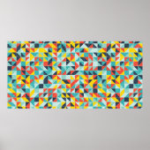 Geometrisch patroon. Mozaïekkleurige achtergrond v Poster (Voorkant)