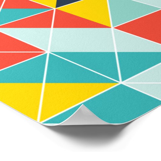 Geometrisch patroon. Mozaïekkleurige achtergrond v Poster (Hoek)