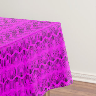 geometrisch patroon neon fuchsia kleur tafelkleed
