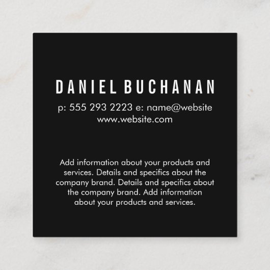 Geometrisch patroon | Origami vogel Vierkante Visitekaartje (Achterkant)