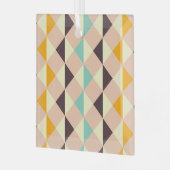 Geometrisch patroon overlappende diamanten en drie glas ornament (Voorkant links)