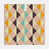 Geometrisch patroon overlappende diamanten en drie glas ornament (Achterkant)
