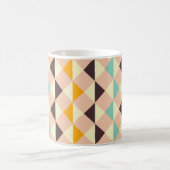 Geometrisch patroon overlappende diamanten en drie koffiemok (Center)