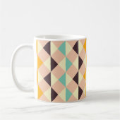 Geometrisch patroon overlappende diamanten en drie koffiemok (Links)