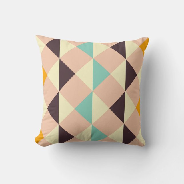 Geometrisch patroon overlappende diamanten en drie kussen (Voorkant)