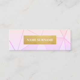 Geometrisch Patroon Paars Gold Mini Visitekaartje