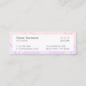 Geometrisch Patroon Paars Gold Mini Visitekaartje (Achterkant)