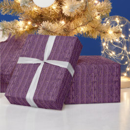 Geometrisch patroon | Paarse Deco-bogen Cadeaupapier