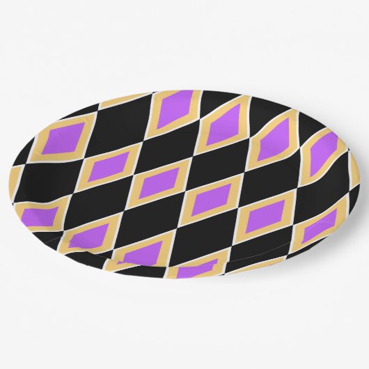 Geometrisch patroon papieren bordje (Gekanteld)