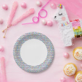 Geometrisch patroon papieren bordje (Feest)