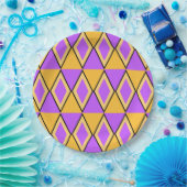 Geometrisch patroon papieren bordje (Feest)